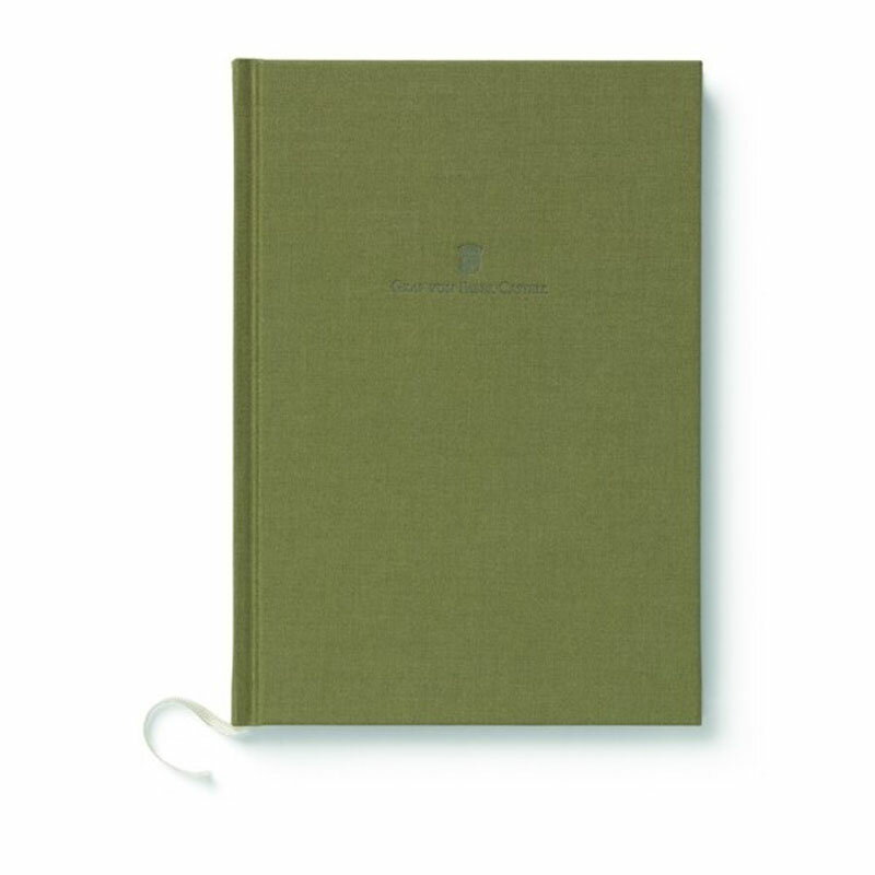 【Graf Von Faber-Castell】頂級麻布筆記本A5 橄欖綠 V188671 /本