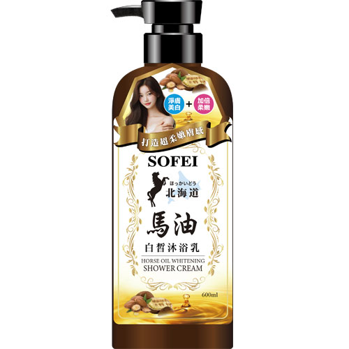 舒妃SOFEI 北海道馬油白皙沐浴乳 600ml
