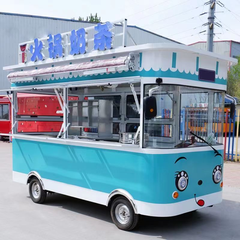 免運熱銷 可開票 移動電動小吃多功能四輪餐車流動擺攤炸串夜市燒烤早餐美食車商用 快速出貨