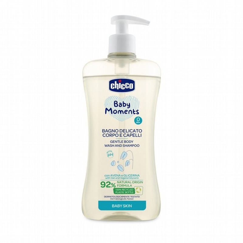 Chicco 寶貝嬰兒溫和植萃洗髮/沐浴露(初生寶寶專用)500ml(CCB105940)★衛立兒生活館★