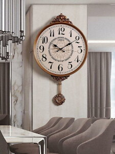 掛鐘座鐘時鐘掛飾掛鐘客廳個性創意時尚鐘表歐式簡約大氣時鐘家用北歐美式靜音壁鐘 嘉義百貨