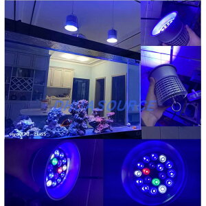 定制40瓦全光譜LED水族珊瑚魚缸燈生長燈爆藻爆苔led Reef Lamp