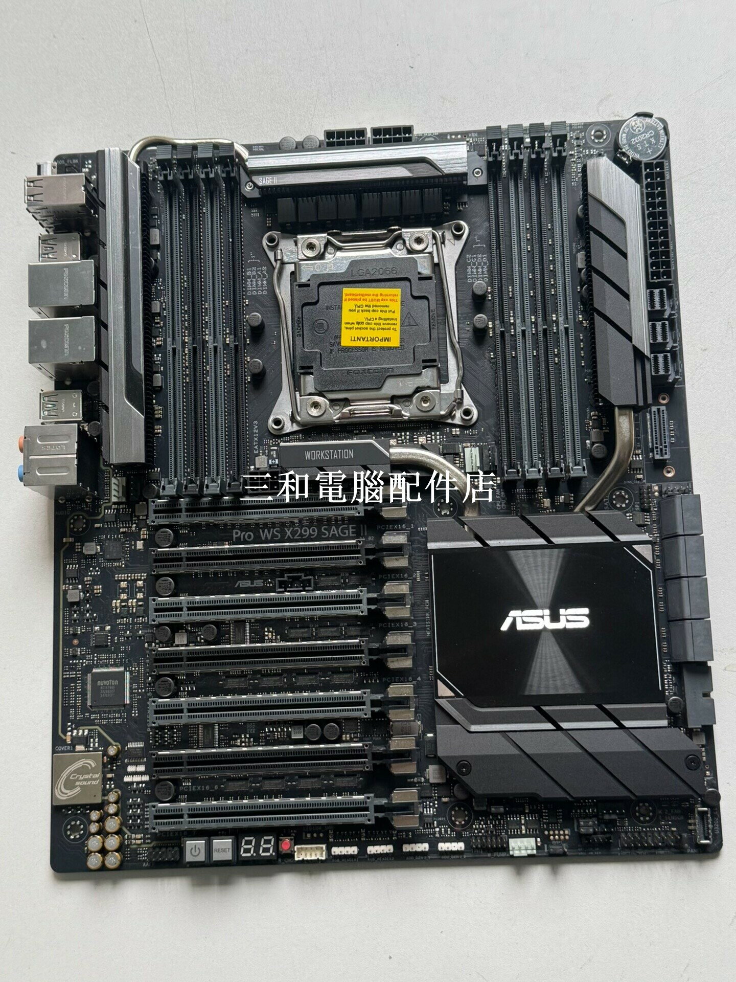 華碩Pro WS X299 SAGE II 9成新 2代豪華ATX工作站主機板