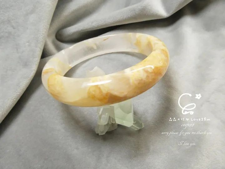 雪花幽靈手鐲內徑59.5mm 雪花幽靈 水晶手鐲 晶晶工坊-love2hm 38175