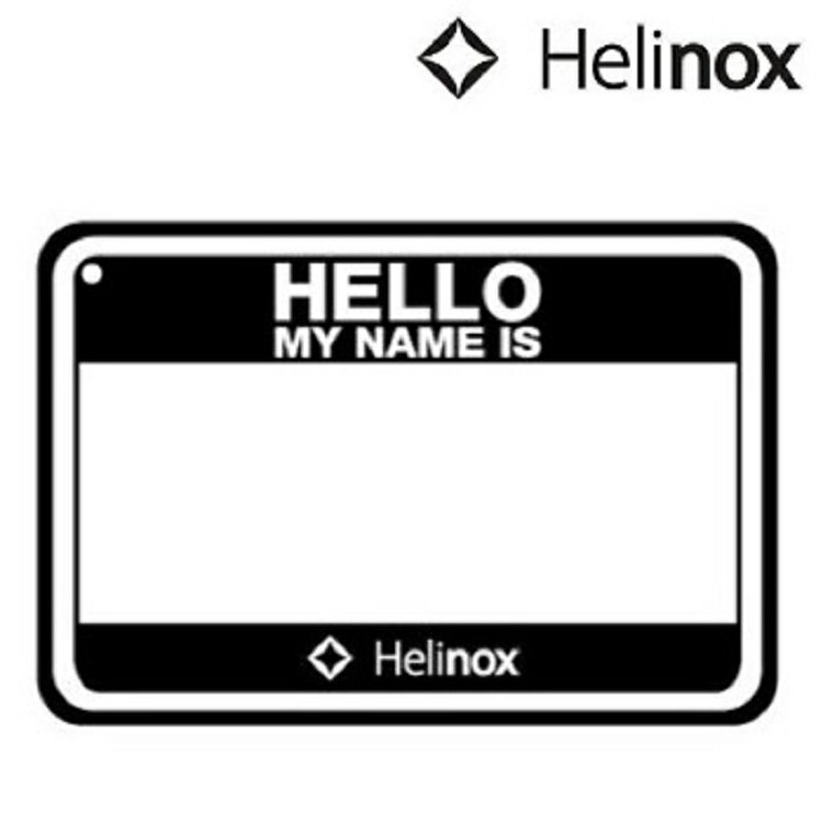 Helinox Hello My Name is Patch 魔鬼氈名牌 黑/白 91495
