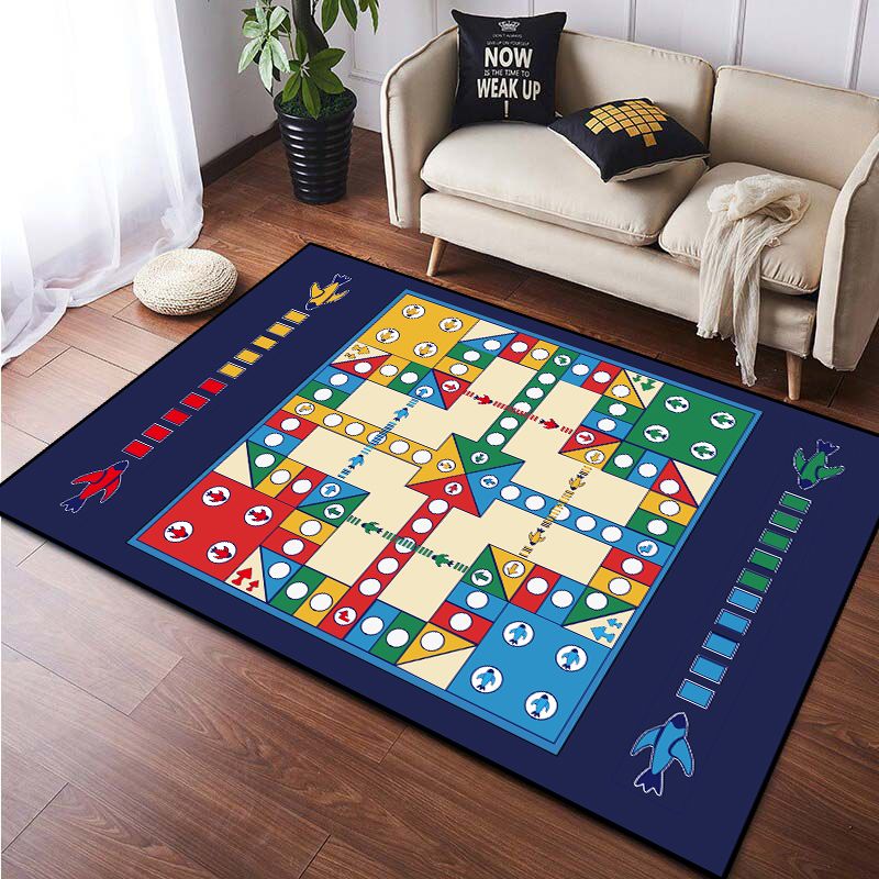 免運/可開票 快速出貨 早教兒童房飛行棋爬行卡通兒童地毯遊戲益智墊子客廳臥室床邊地墊