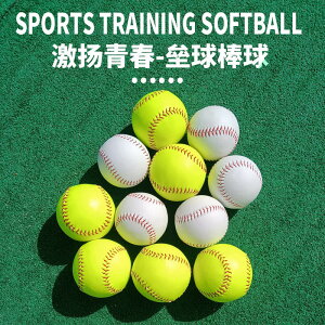 【免運】可開發票 標準12寸壘球職業中學棒球軟硬實心兒童用棒球訓練打棒球的球類