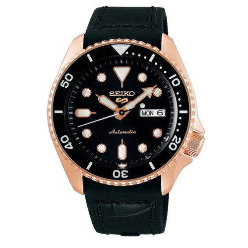 送禮首選★SEIKO 5 sport運動潮流機械腕錶/黑金款4R36-07G0J(SRPD76K1) SK005 附提袋【全館滿額折價★APP下單點數4倍送】線上購買享_實體門市同步服務