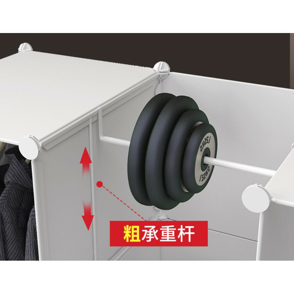 台灣現貨【組合衣櫃】日式防塵組合衣櫃 簡易衣櫃 框架式 8