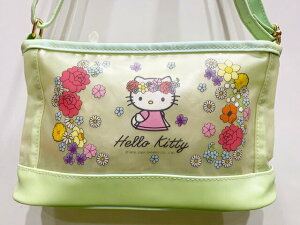 【震撼精品百貨】凱蒂貓 Hello Kitty 日本SANRIO三麗鷗 KITTY 肩背包/手提包-花園綠#94973 震撼日式精品百貨