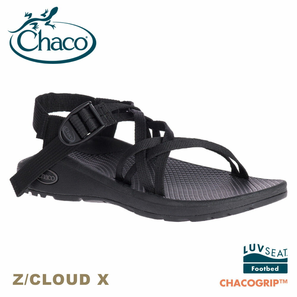 【CHACO 美國 女 Z/CLOUD X涼鞋 雙織標準款《黑》】CH-ZLW03H405/運動涼鞋