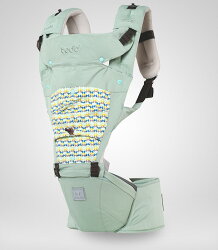 todbi Air Motion Blossom Hipseat Carrier-淺綠色(有 機棉安全氣囊坐墊式揹帶/背巾/揹巾)★衛立兒生活館★
