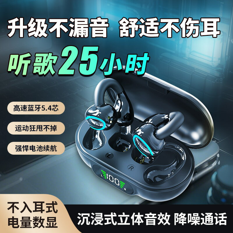 新款M13骨傳導無線藍芽耳機夾耳運動戶外久戴不痛長續航