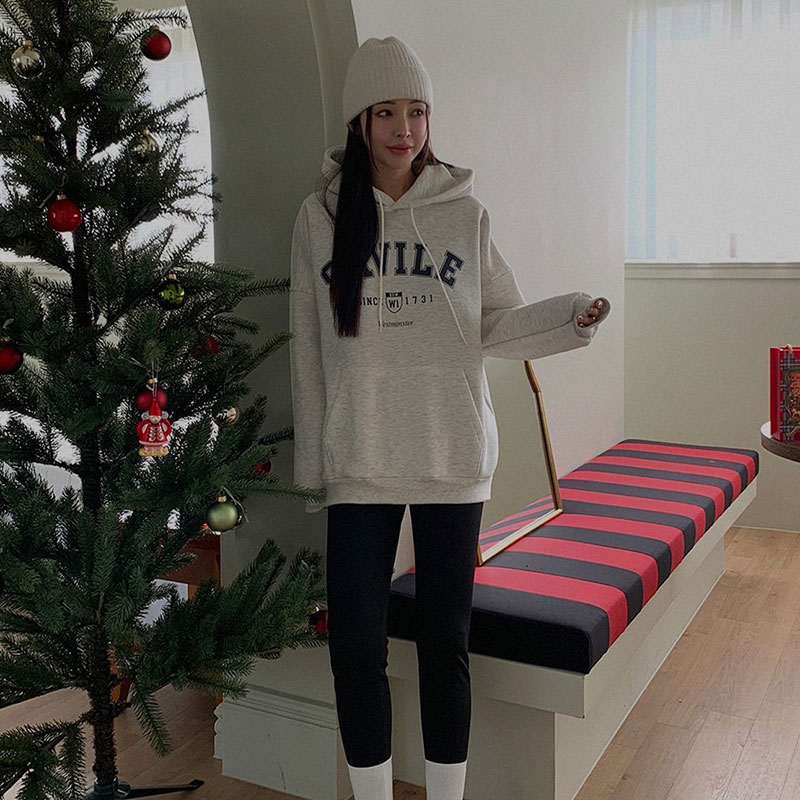 ANNAS 正韓發熱內搭褲 內磨毛顯瘦長褲 百搭高腰收腹小腳褲 韓國黑色褲子 4