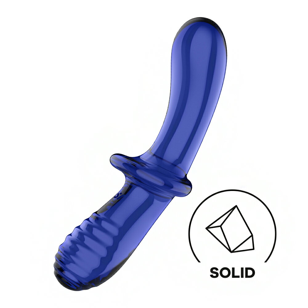 德國 Satisfyer Double Crystal 雙向玻璃按摩棒-晶藍