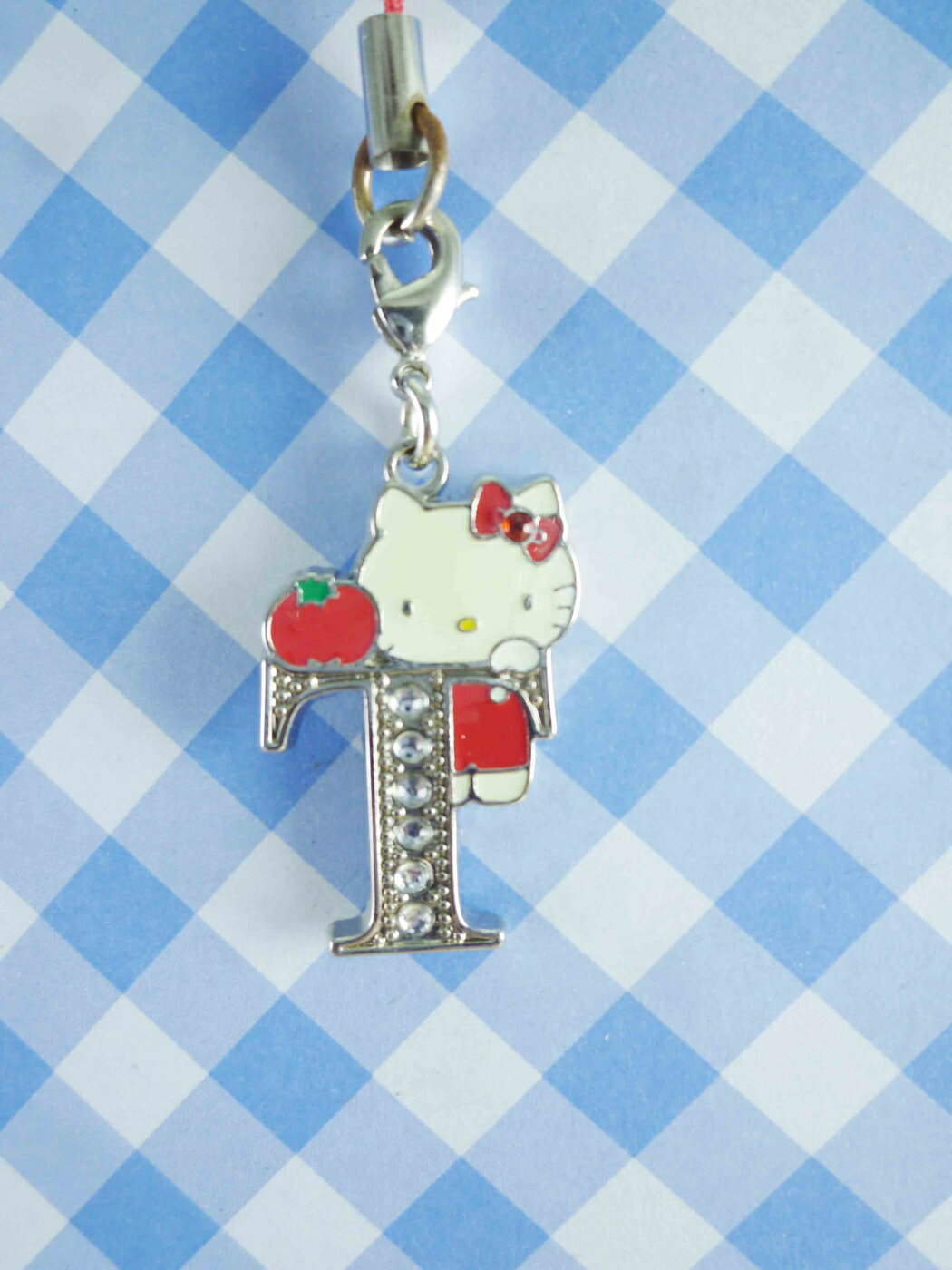 【震撼精品百貨】Hello Kitty 凱蒂貓 KITTY手機吊飾-KITTY英文字母造型-T 震撼日式精品百貨