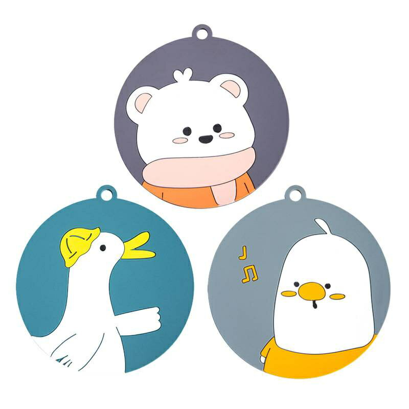 【黛琍居家】創意家用廚房杯墊 卡通矽膠防燙墊 餐桌隔熱墊 4