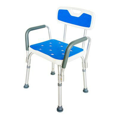 【優活家】樂齡產品 有背洗澡椅 扶手可拆 組裝免工具 六段高度調整 防滑腳管套