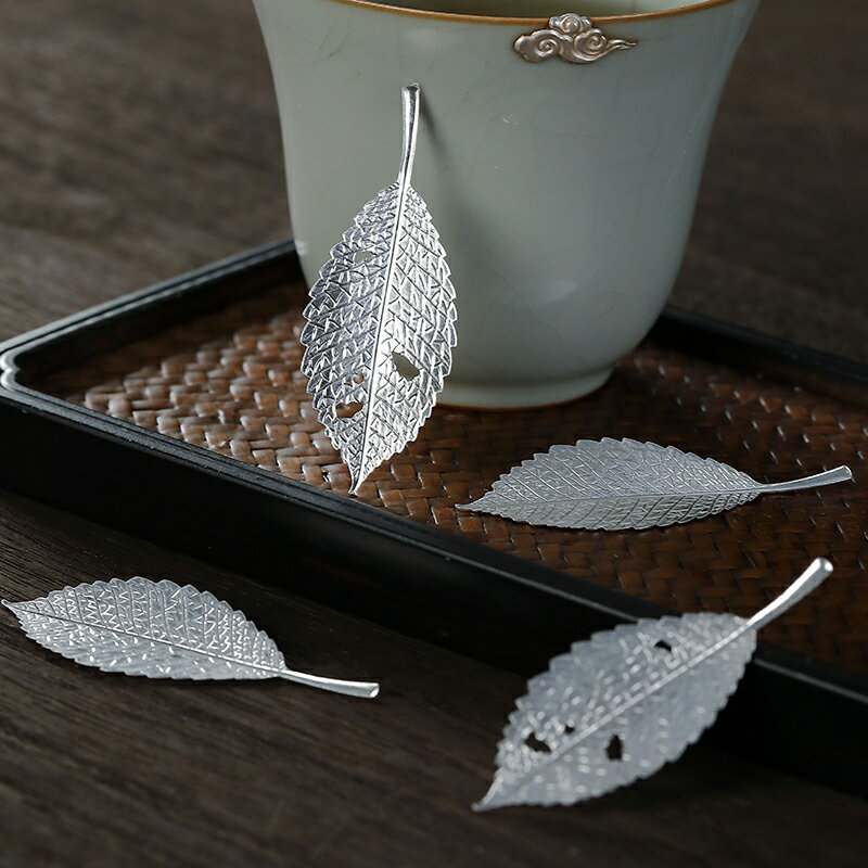 煎茶道具　純銀盃 4客 85g 特价]银茶杯999纯银杯子泡茶银水杯主人杯日式小品