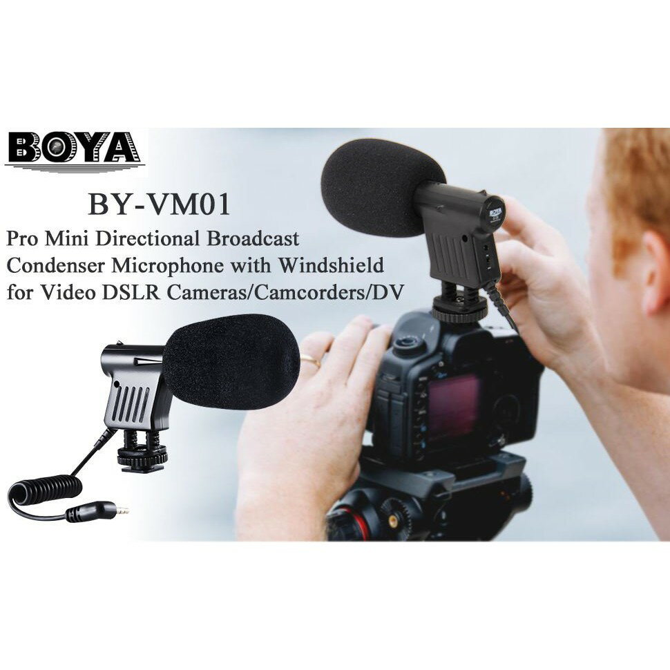 【eYe攝影】BOYA BY-VM01 指向性麥克風 電容式 高感度 單眼 攝影機 MIC 錄音 收音 採訪 婚錄 直播