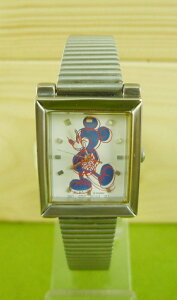 【震撼精品百貨】米奇/米妮 Micky Mouse 方形手錶-.藍米奇(白) 震撼日式精品百貨