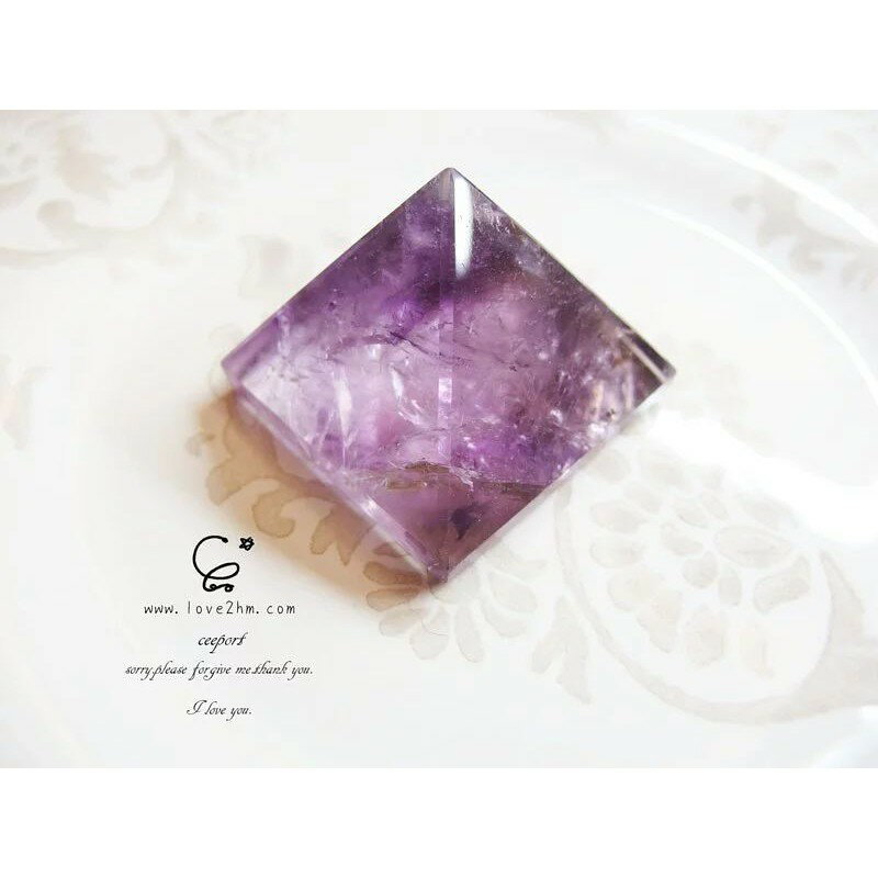 紫水晶-金字塔B/紫水晶 /水晶飾品/ [晶晶工坊-love2hm]