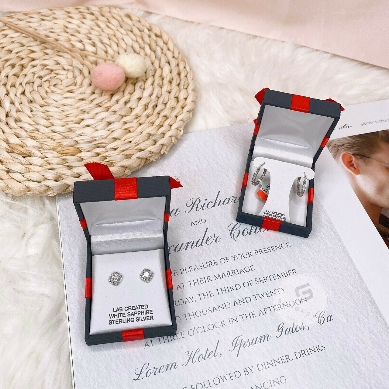 美國代購 臺灣現貨 Sterling Silver 耳環禮盒組 925銀+0.1克拉 真鑽石 【送禮精選★APP下單點數4倍送】