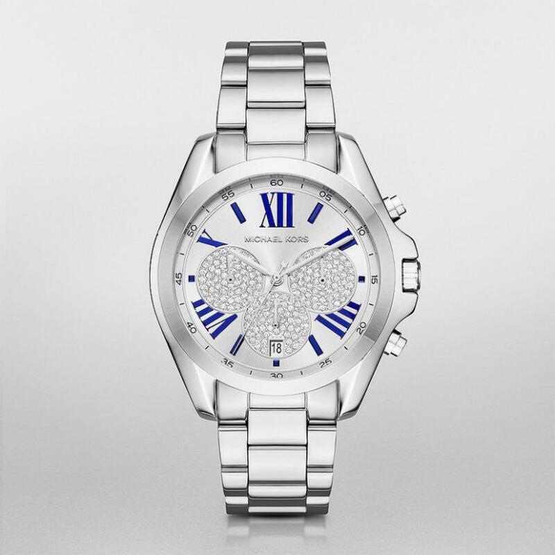 『Marc Jacobs旗艦店』美國代購 Michael Kors   新款晶鑽銀色錶帶三眼計時腕錶