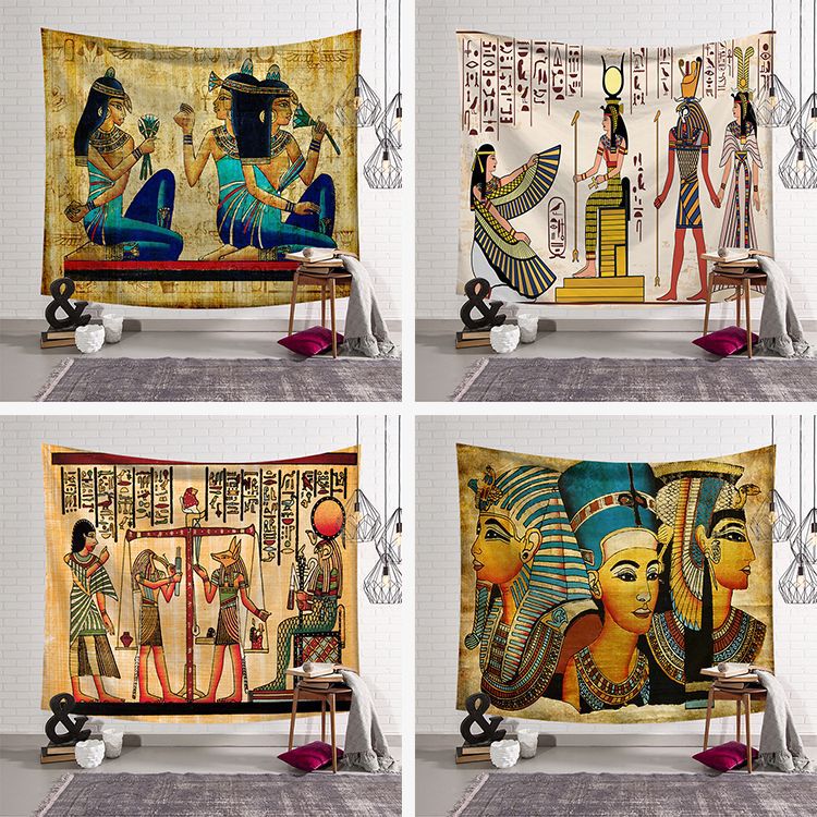 埃及文化掛毯ins古埃及異域風掛布復古背景布裝飾墻布壁掛桌布