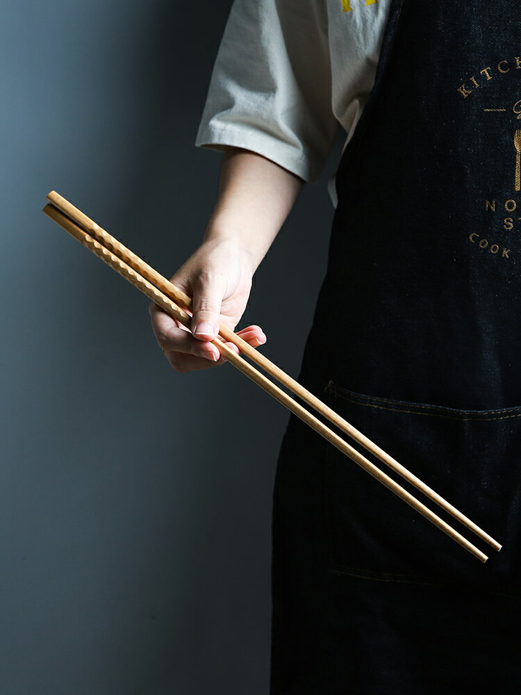 櫸木加長筷子公筷油炸防燙火鍋筷子家用超長撈面筷超長筷