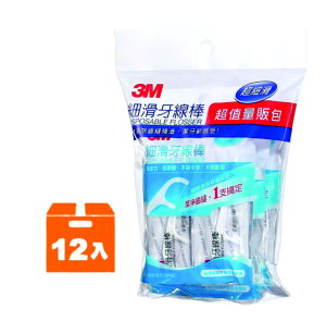 3M 細滑牙線棒單支裝量販包 每支牙線棒獨立包裝-(32支入x3包x12袋,共計1152支) 超取限一箱.