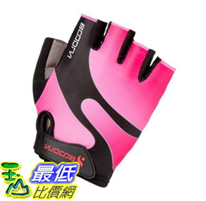[106美國直購] 手套 BOODUN Cycling Gloves with Shock-absorbing Foam Pad Breathable Half Finger Bicycle Pink