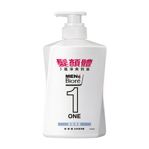 MENS Biore ONE 髮顏體全效潔淨露-淨皂清香 480ml