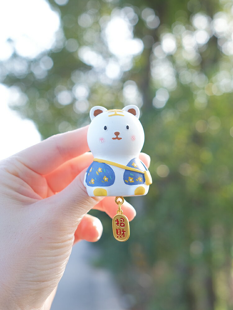 虎年吉祥物車載香水香薰汽車出風口空調香氛可愛老虎擺件裝飾用品 2