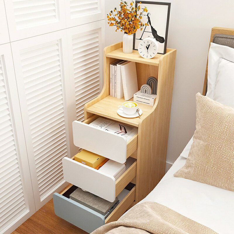 超窄床頭櫃簡約現代臥室迷你小型置物架簡易床邊夾縫小櫃子儲物櫃