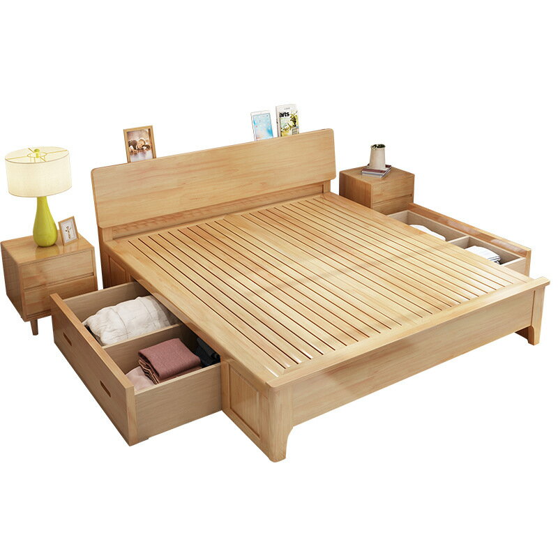 【免運】美雅閣| 實木床1.5米1.8米成人雙人床北歐風格臥室套房原木家具