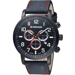 瑞士WENGER Attitude態度系列時尚主張三眼指針腕錶 01.1543.104【刷卡回饋 分期0利率】