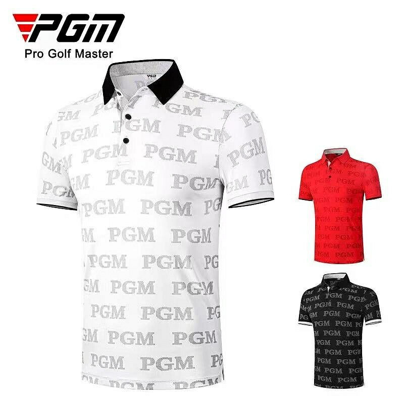 PGM 2022夏季 高爾夫衣服男士短袖t恤運動材質彈力時尚男裝上衣