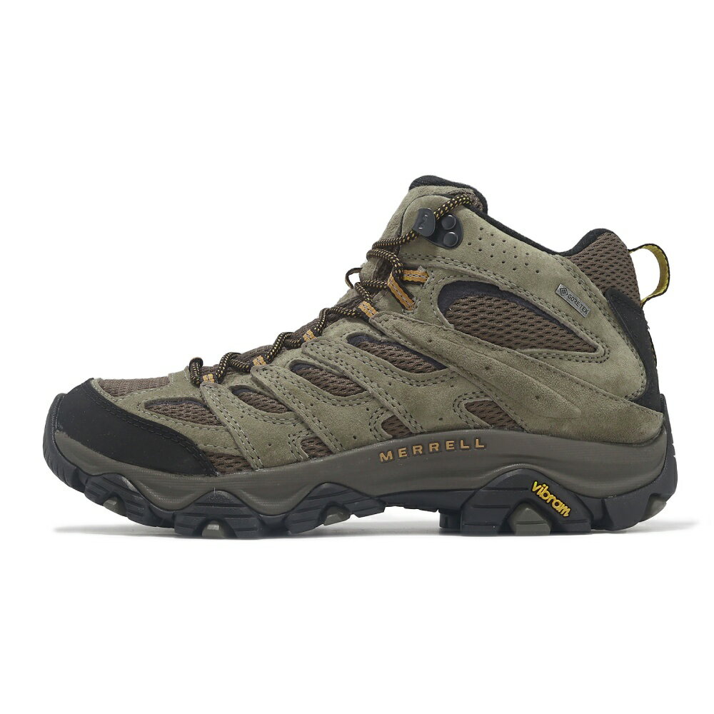 Merrell 越野鞋 Moab 3 Mid GTX Wide 男鞋 寬楦 棕 黑 防水 登山 耐磨 黃金大底 ML035795W