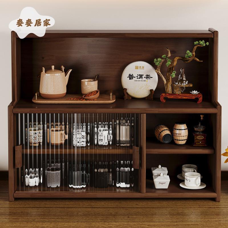 實木防塵茶具收納櫃廚房杯架桌面杯子放水杯茶杯咖啡杯餐桌置物架[DD0503004]