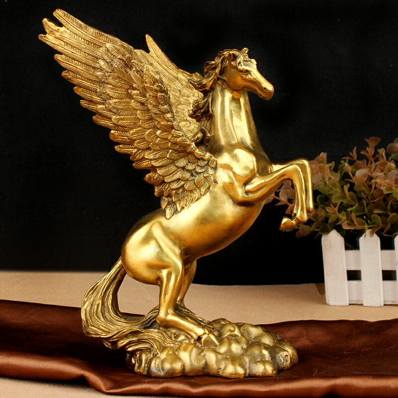 銅馬擺件馬上有錢馬上贏馬上發財辦公室家居生肖馬擺設小銅馬 4