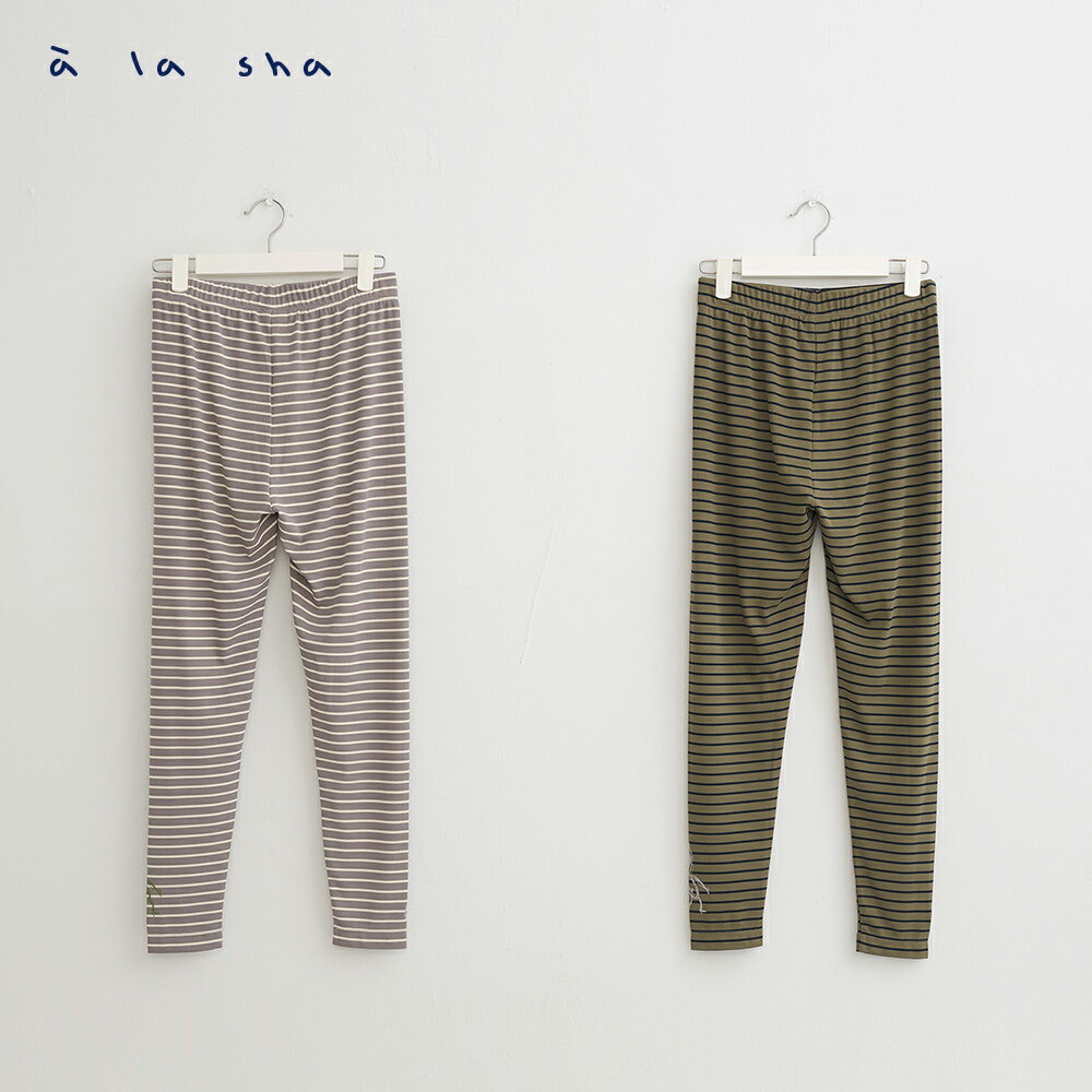 a la sha 阿財條紋舒適內搭褲 7