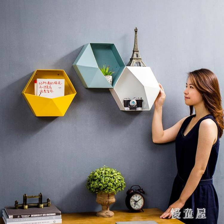 墻上裝飾創意鐵藝置物架壁掛店鋪品奶茶店飯店墻面掛件咖啡店壁飾 QG2638