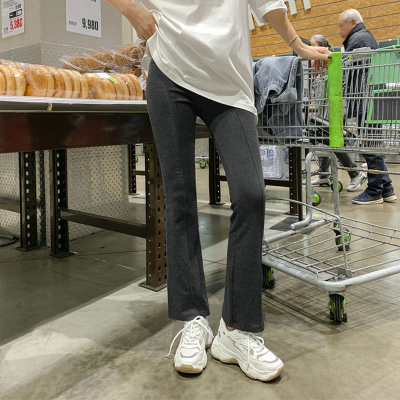 ANNAS 正韓 中線喇叭褲 長褲 棉質 彈性 顯瘦 修身 保暖 韓國 5