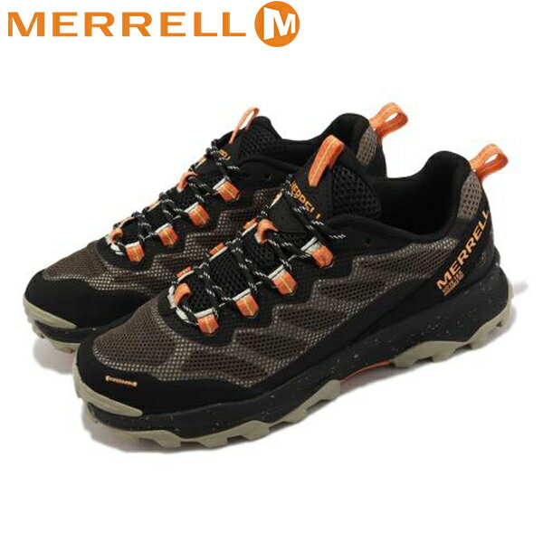 《台南悠活運動家》Merrell 登山鞋 Speed Strike GTX 男鞋 黑橘 防水 戶外 ML067245