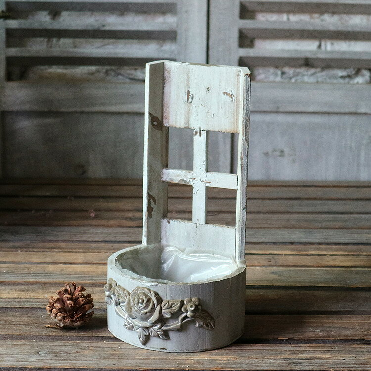 美式鄉村花盆 復古做舊 家居裝飾品 花園陽臺擺件 孤品1入