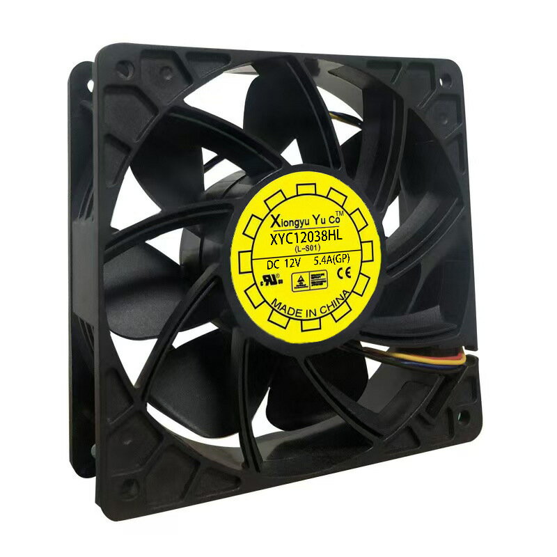 12cm/釐米12V 5.4A 12038工業機箱PWM調速電腦機箱暴力散熱風扇【Snowbelle優選】