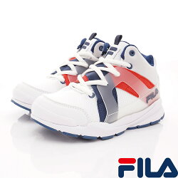FILA頂級童鞋款 韓系復古鞋款 3-J811S-123白藍紅(中大童段)