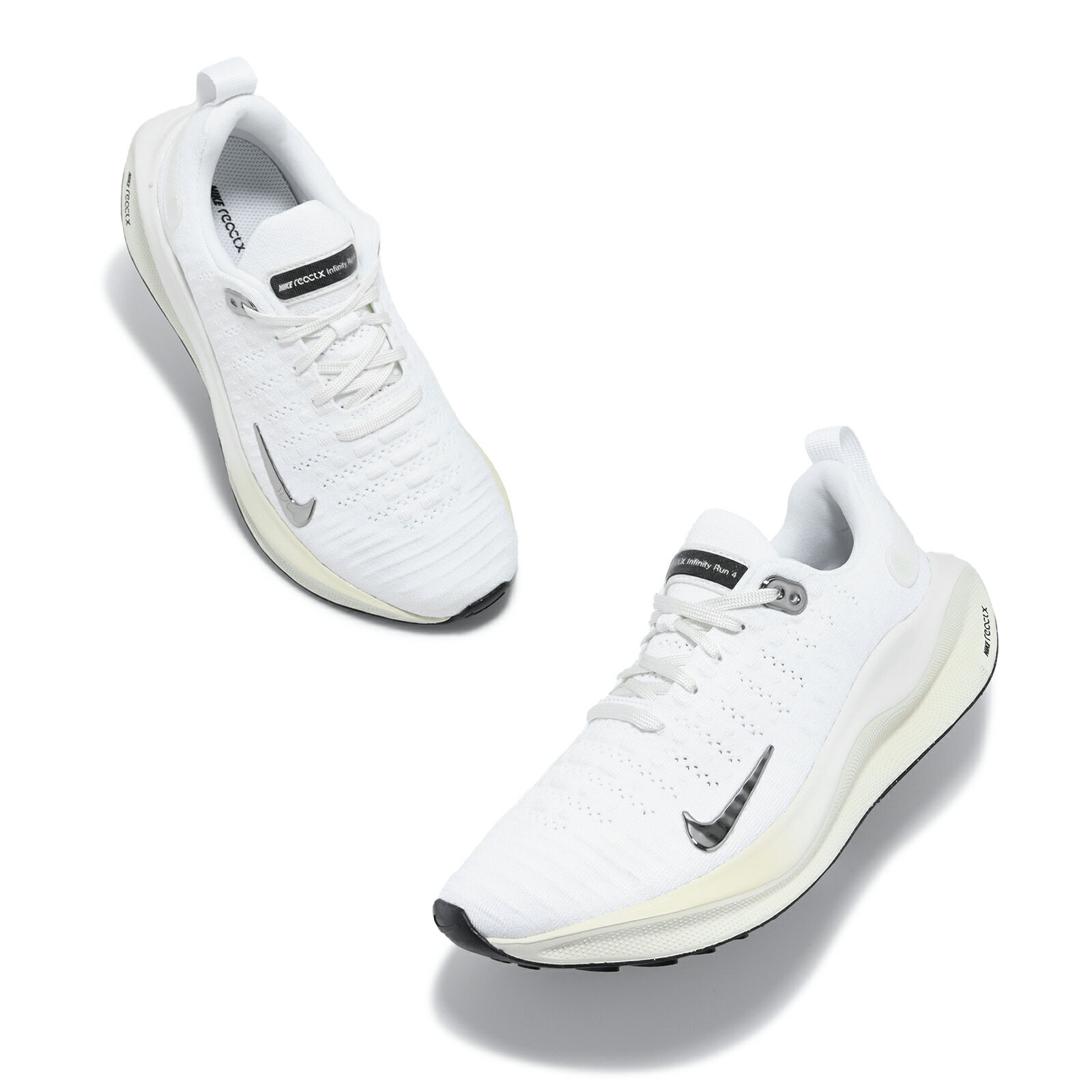 Nike 慢跑鞋 Wmns ReactX Infinity Run 4 女鞋 白 銀 透氣 緩震 路跑 運動鞋 DR2670-104 5
