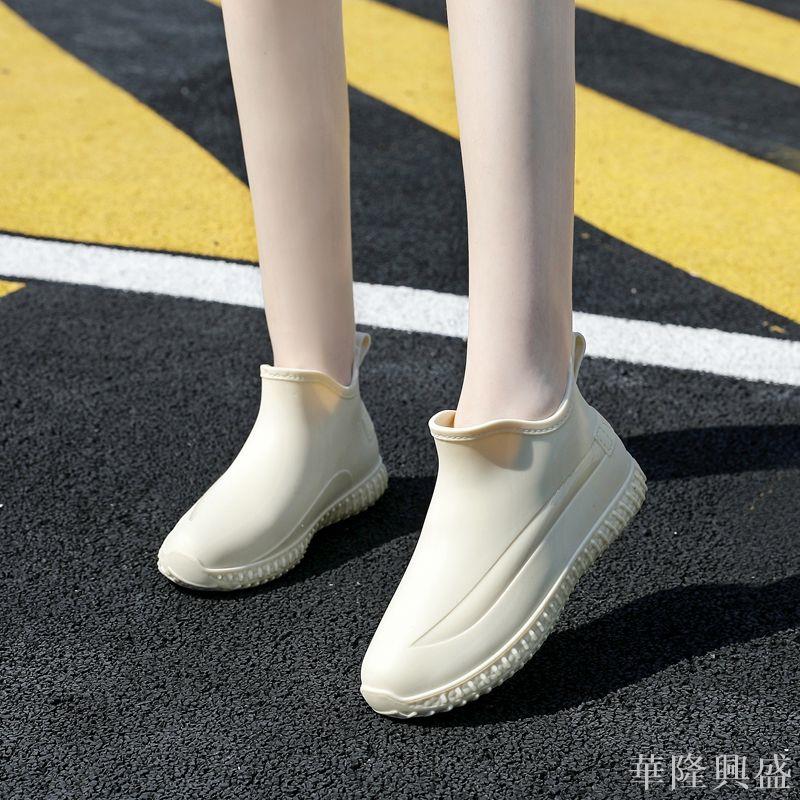 韓系款雨鞋女士短筒加絨防水膠鞋低幫保暖時尚水鞋戶外防滑